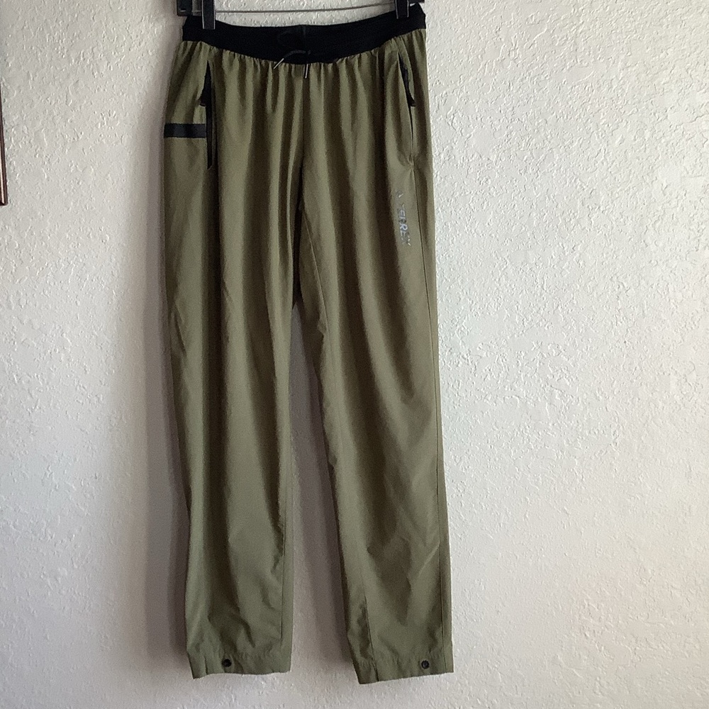 adidas Khaki Track Pants with Black Accents